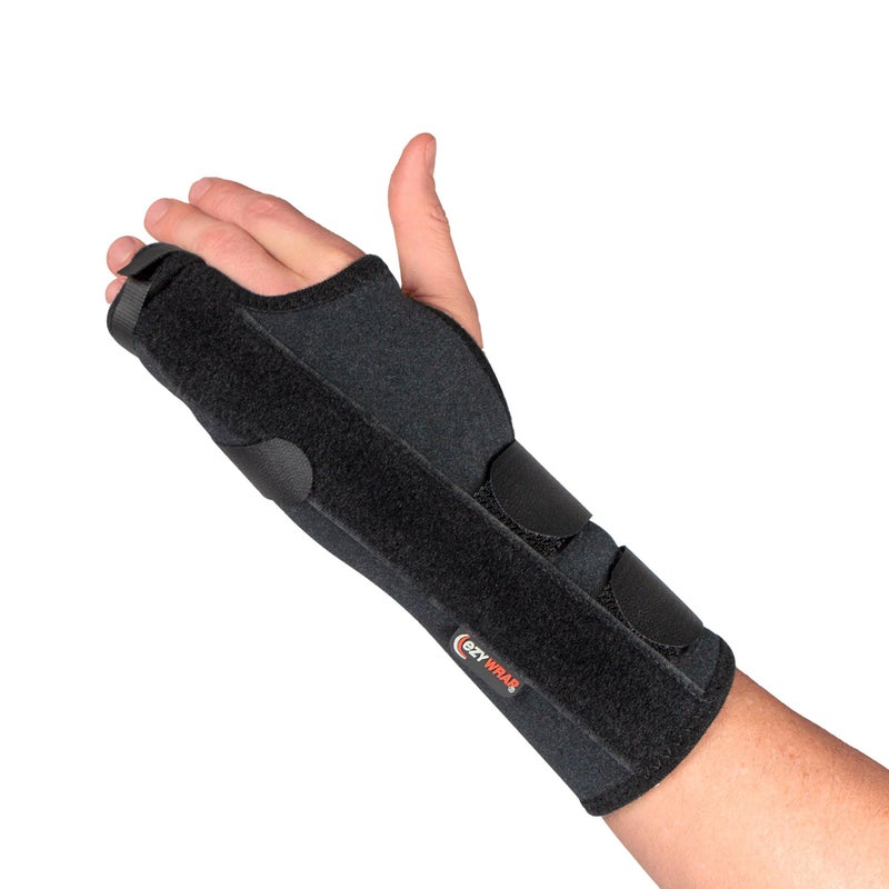 Ezy Wrap Boxer Fracture Splint Hand Brace with Finger Support Wrist Brace Left Hand with Adjustable Fit Hypoallergenic Material Soft Edges Designed for Metacarpal Fracture Sprain or Swelling